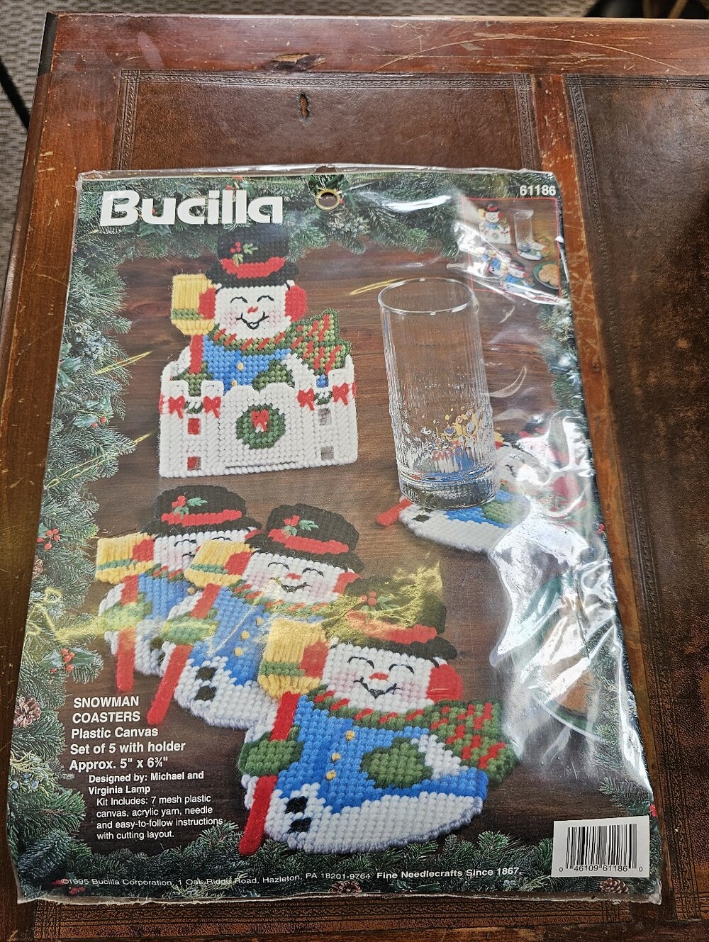 Bucilla Plastic Canvas Snowman Coaster Kit